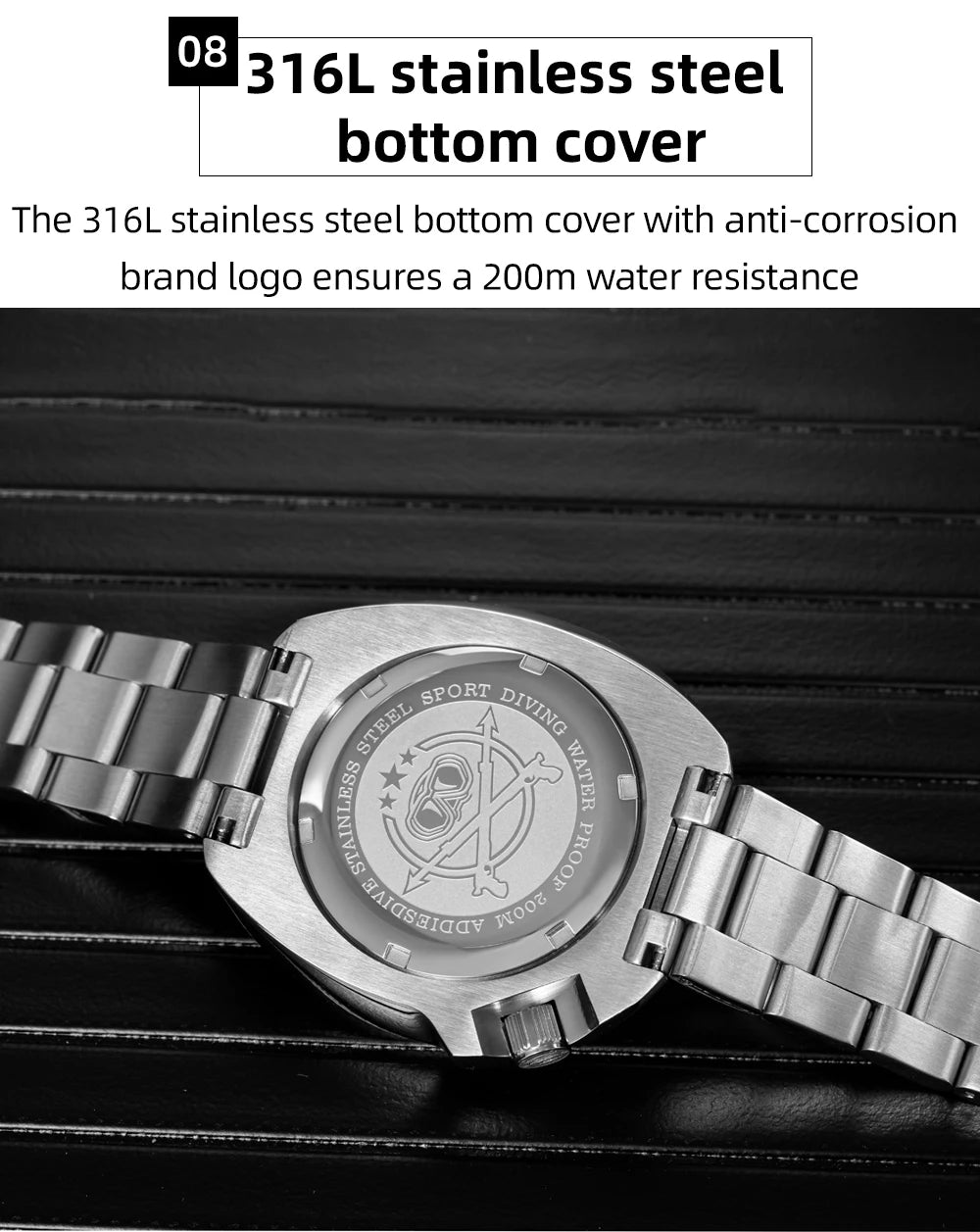 ADDIESDIVE AD2511 Watch For Men Sapphire Glass BGW9 Super Luminous 20Bar Waterproof Relogio Masculino Quartz Watch reloj hombre