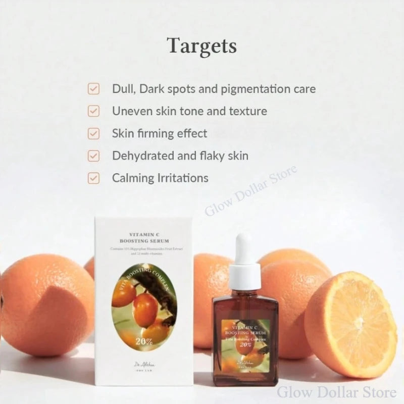 Facial Essence Vitamin Boosting Serum,Soothing Deep Hydration, Brightening Gentle Vitamin C Serum 30ml Korean Skin Care Products