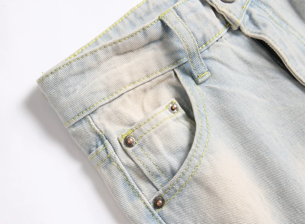Boys' Cartoon Straight-leg Ripped Jeans Children Washed Non-stretch Denim Trousers Big Kids Casual Pants