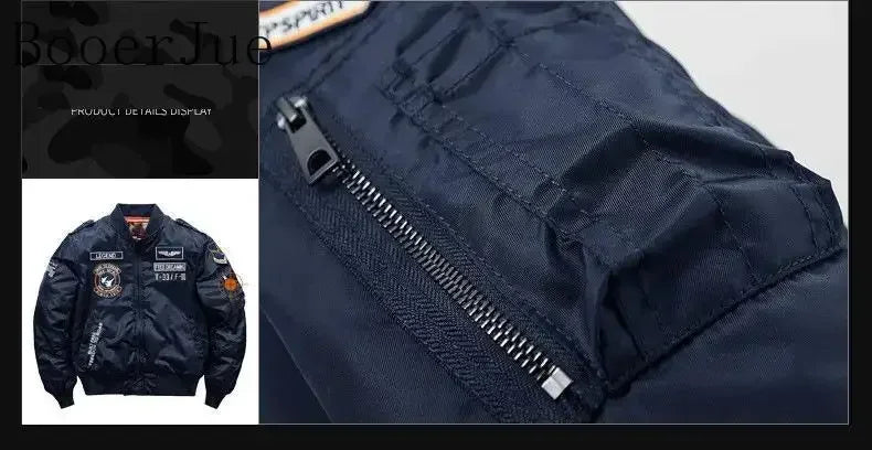High Quality Military Motorcycle Ma-1 Aviator Pilot Coats Male Baseball Bomber Jackets Winter Hip Hop Thick Warm Jackets Men 6XL