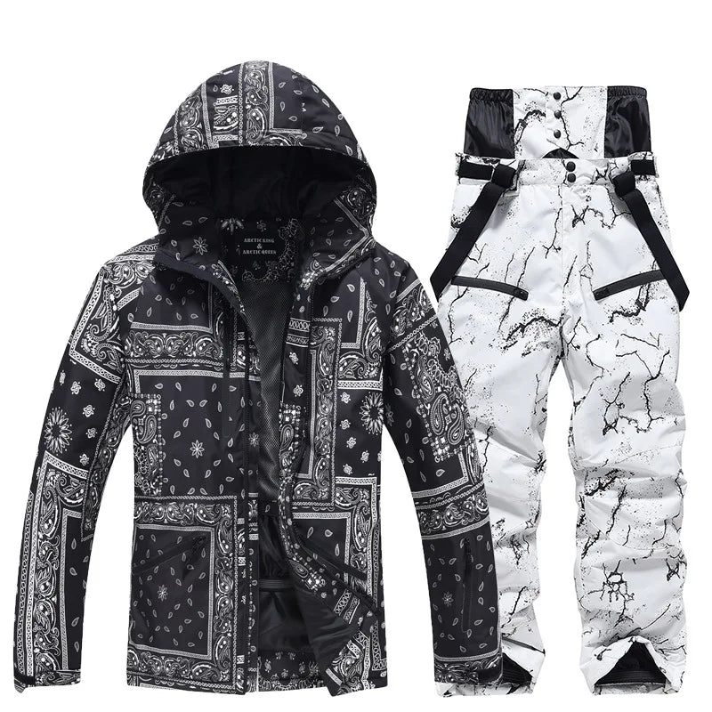 New Fashion, Men's and Women's, Ski Suit Sets, Waterproof, Snow Costume, Ski Jacket and Pant Set, Outdoor Clothing, Snowboarding