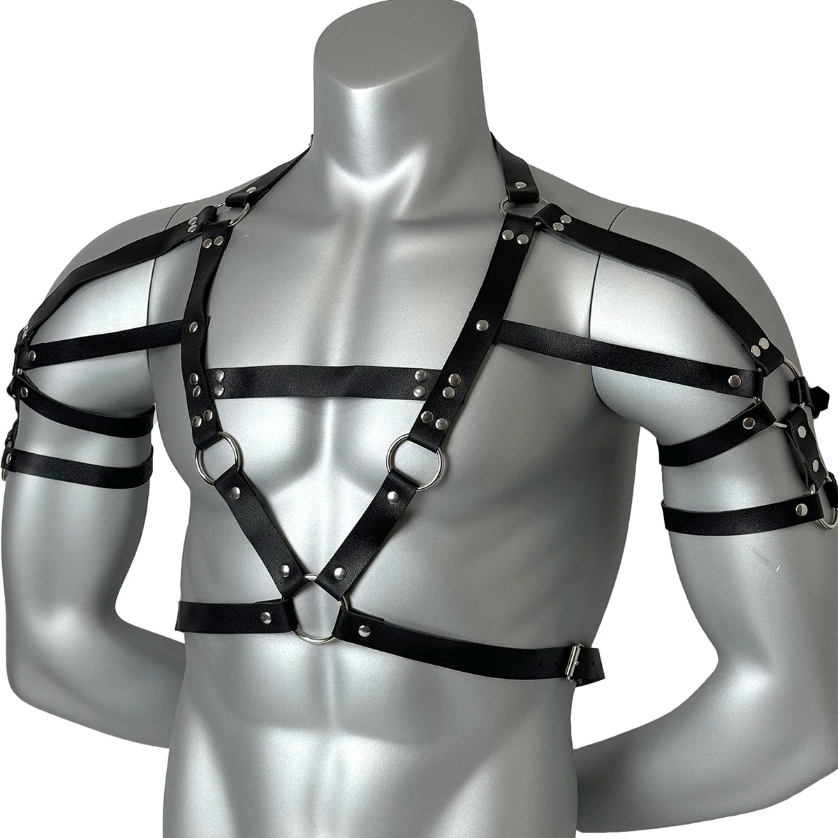 PU Leather Shoulder Strap Harness Belt Goth Punk Style Cosplay Adjustable Straps Clothing Accessories