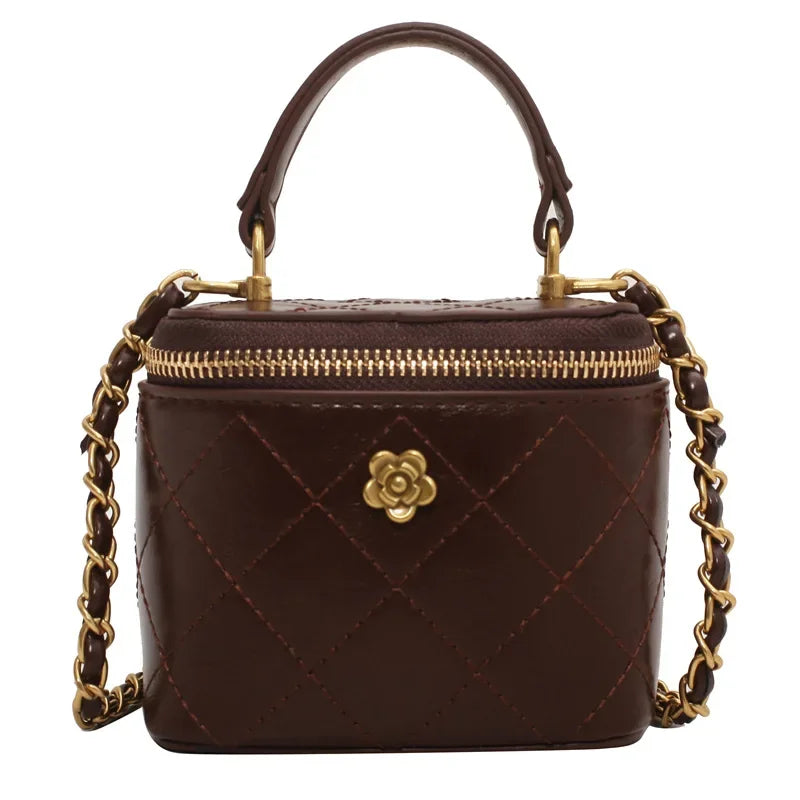 Luxury Mini Crossbody Bags for Women 2024 Lingge Chains Shoulder Bag Fashion Brands Box Bag Lipstick Coins Purses and Handbags