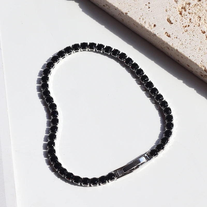 Colorful Crystal Tennis Bracelet for Women Waterproof Multicolor 3MM CZ Wedding Birthstone Hand Chain Jewelry Wholesale
