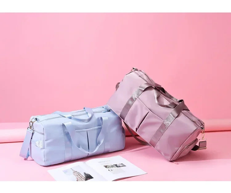 Training Yoga Sporttaschen Fitness Gym Taschen Nass Trocken Separate Gepäcktasche mit separatem Schuhfach Reisetasche Handtasche