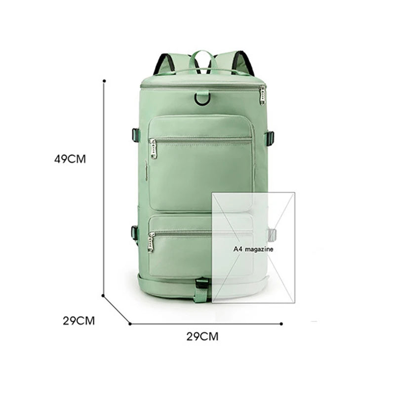 Wasserdichter Fitness-Sport-Rucksack für Männer und Frauen im Freien im Fitnessstudio, multifunktional, Yoga, große Kapazität, Schuhe, Taschen, trocken, nass, Reisetasche