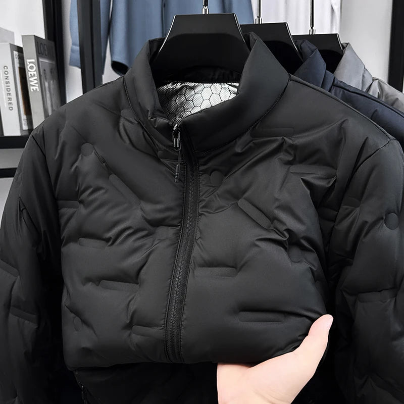 Men's New Thicken down Coat Zipper Winter Keep Warm White Duck down Fill Jacket Fashion Leisure High Quality Men's Clothing Tops