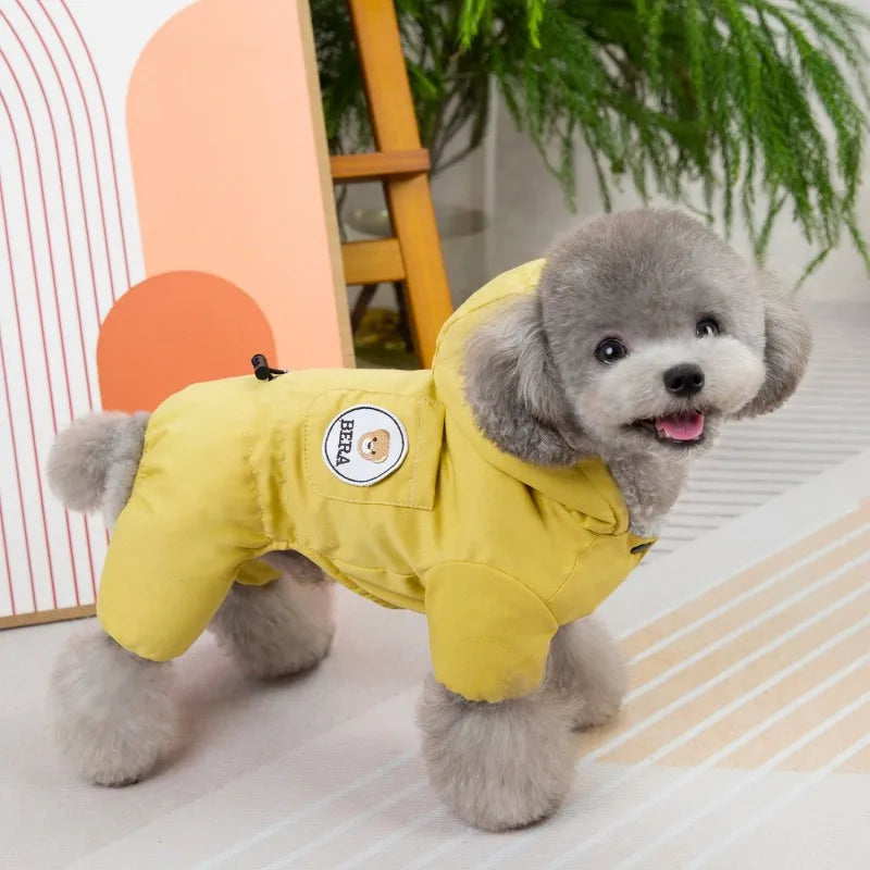 Winter Puppy Jacket Dog Waterproof Coat Pet Clothing Chichuhua Costume Pug Bichon Bulldog Outdoor Dog Warm Clothes with Buckle