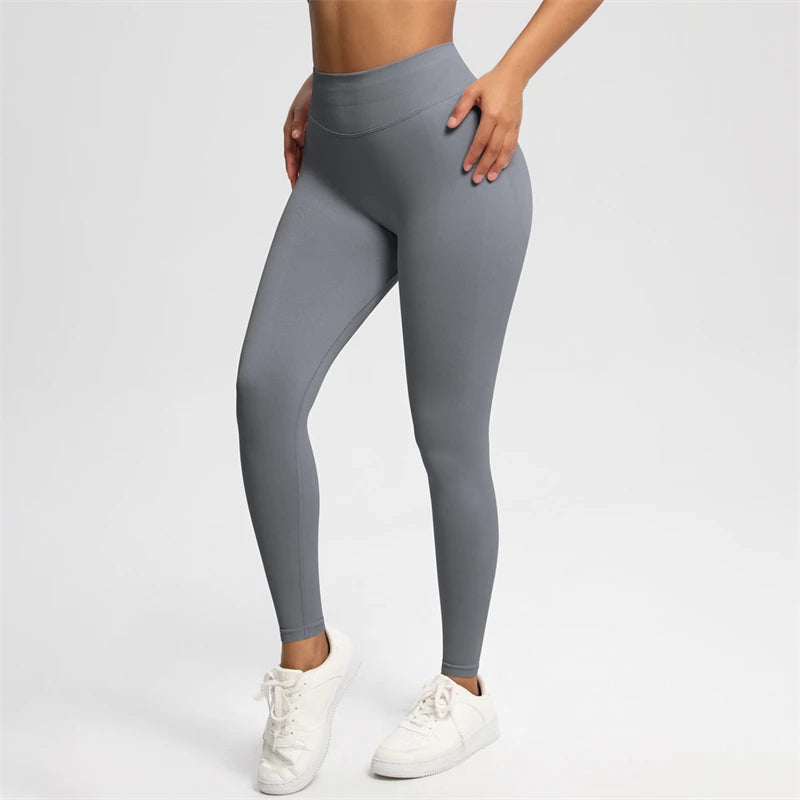 Bum Shaping Leggings Women Seamless Sports Yoga Pants Low Ribbed Band Gym clothes Fitness Workout Scrunch Butt Tight