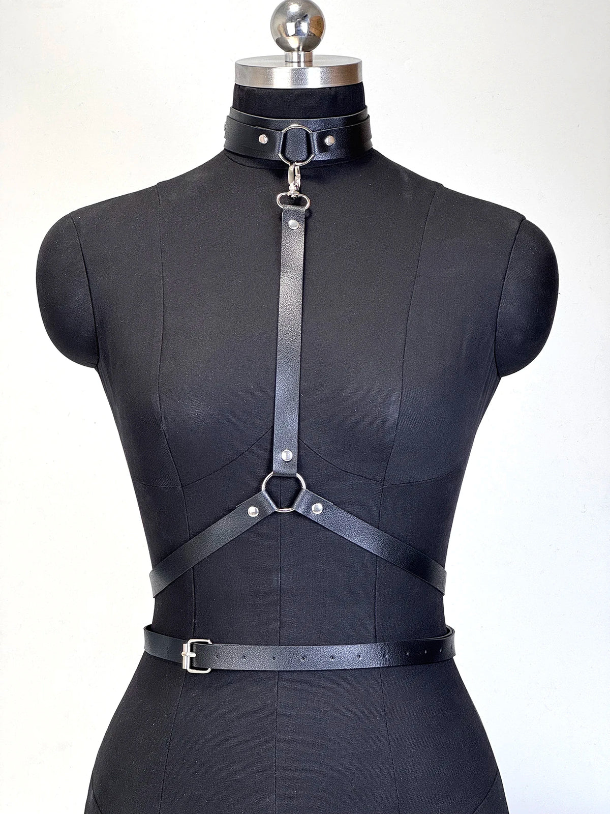 Women Fashion PU Leather Waist Belt Punk Y2K Style Harness Gothic Adjustable Belt Exotic Daily and Camping Accessories