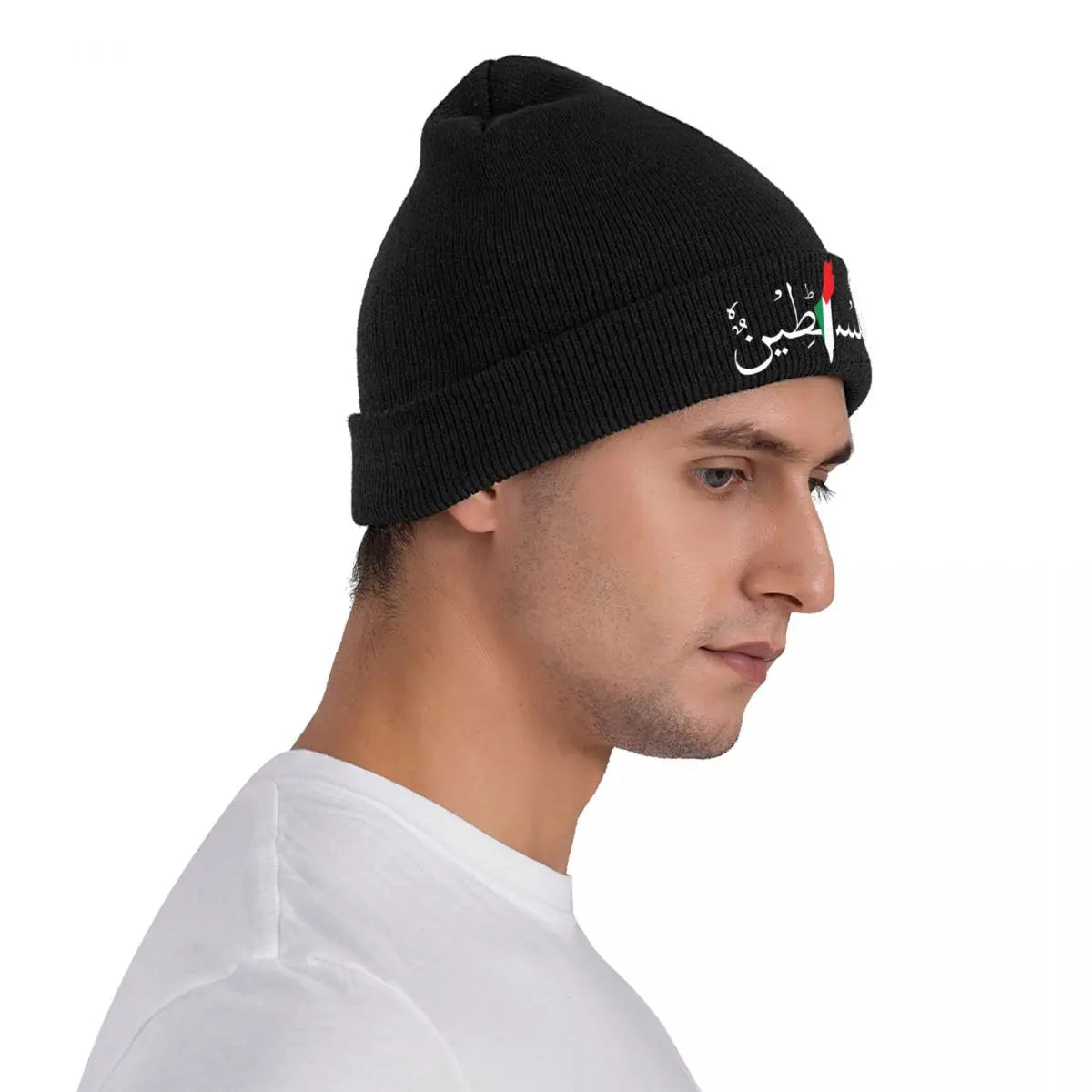 Palästina Flagge Palästina Strickmütze für Damen und Herren, Beanie, Wintermütze, Acryl, lässige Kappen
