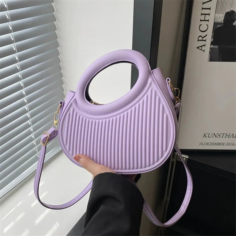 Stripe Design Crossbody Bags for Women Elegant Synthetic Leather Handbag, Purse, Luxury Look Shoulder Bag for Everyday Use
