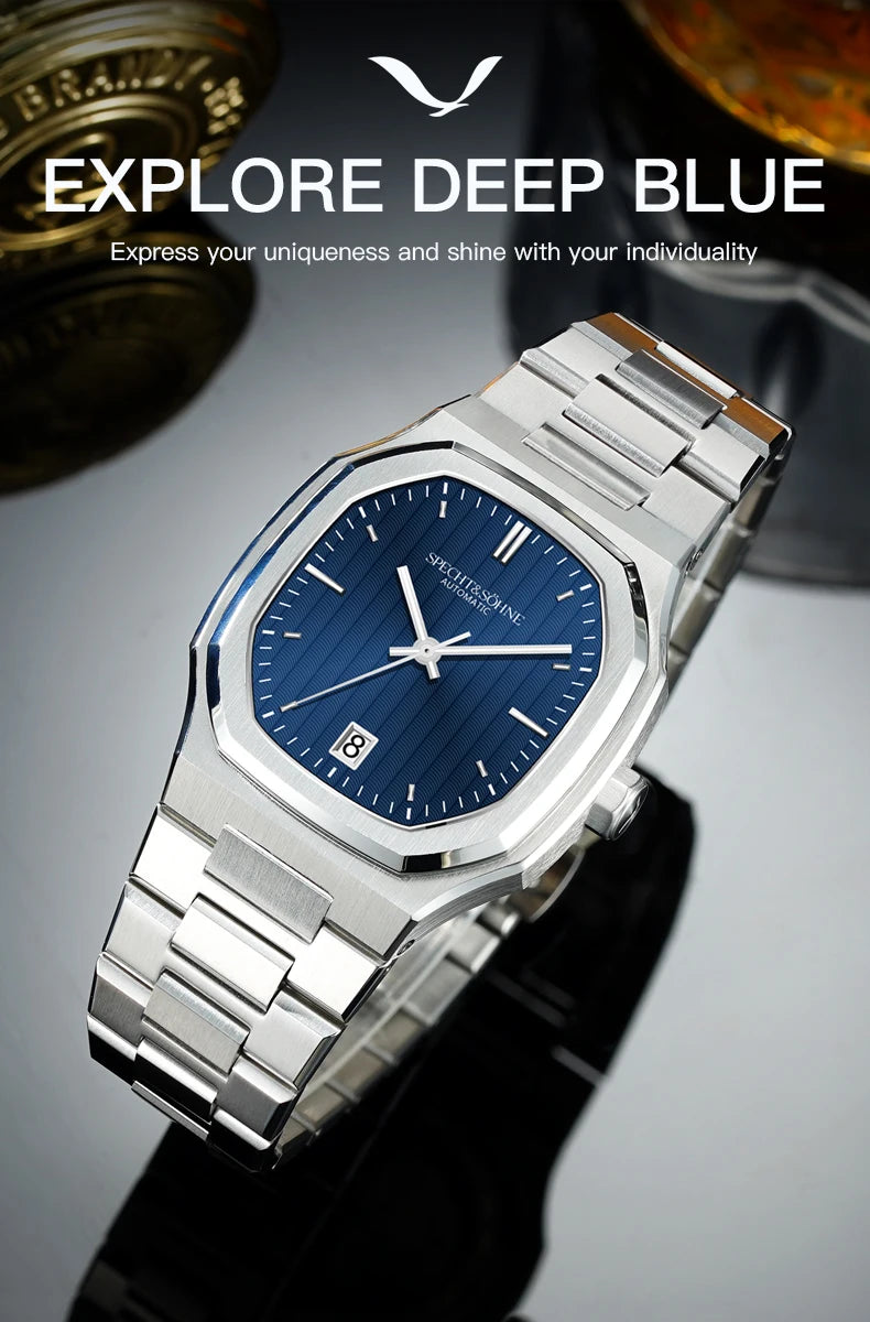 New Arrivals Specht&Sohne Watch 37MM Automatic Watches For Men Japan 8215 Movt Sapphire Crystal Stainless Steel 50M Waterproof