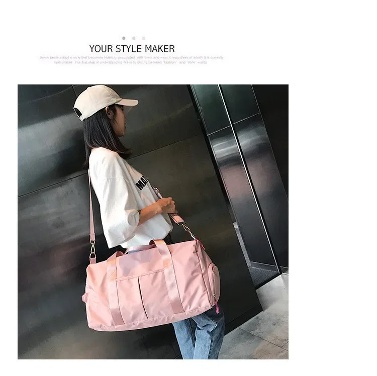 Training Yoga Sporttaschen Fitness Gym Taschen Nass Trocken Separate Gepäcktasche mit separatem Schuhfach Reisetasche Handtasche