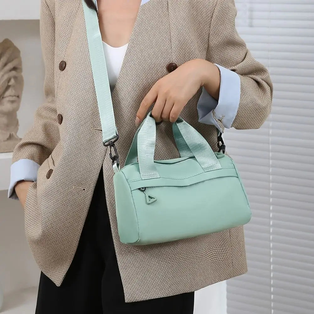 Multi-Purpose 2 in 1 Shoulder Bag Gift Oxford Cloth Solid Color Multi-Zipper Cloth Bag Portable Crossbody