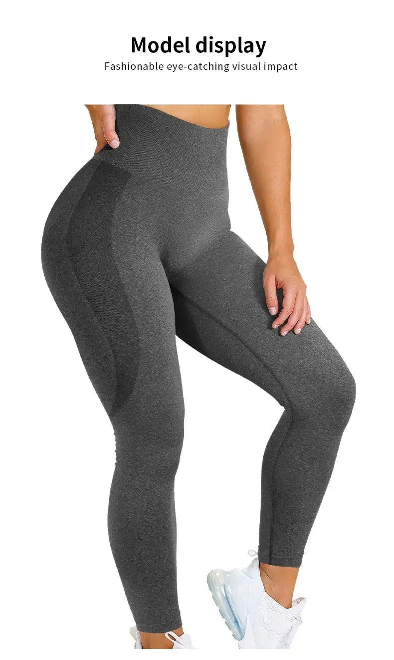 High elastic smile yoga pants, seamless European and American fitness pants, tight yoga pants, high waist and hip lifting traini