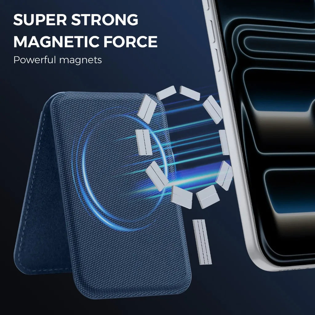 For Magsafe Magnetic Detachable Wallet with Adjustable Stand Card & ID Holder for iPhone 17 Pro Max Air For Samsung S26 Ultra