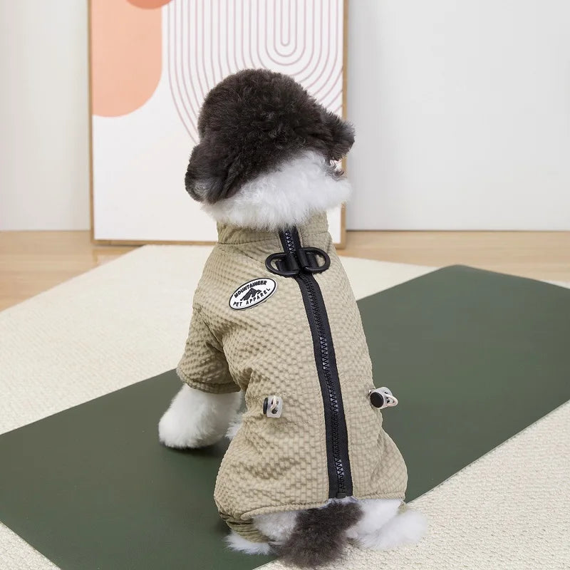 Winter Puppy Jacket Dog Waterproof Coat Pet Clothing Chichuhua Costume Pug Bichon Bulldog Outdoor Dog Warm Clothes with Buckle