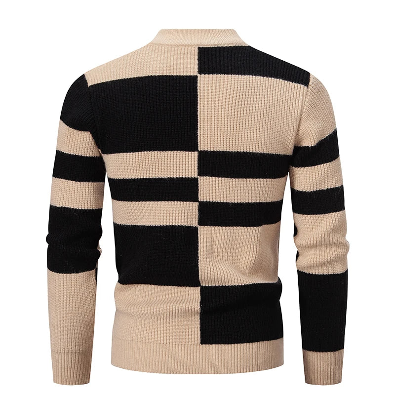 15 Colors Autumn and Winter New Men's Warm Sweater Knitted with Sheep Fleece Sweaters Fashion Pullover Men