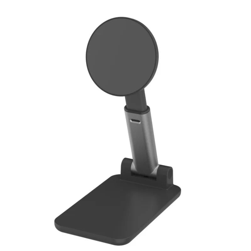 Magnetic Flexible Adjustable Phone Stand Foldable Portable Desktop Mount Holder for All Smartphones with Tight Clip Accessories