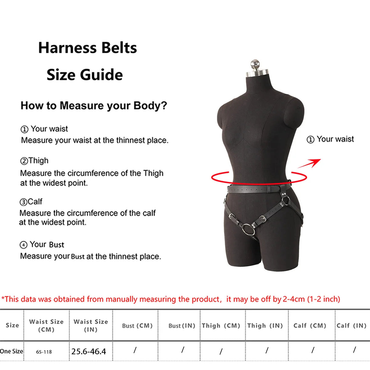 Men Punk PU Leather Adjustable Waist‑Thigh Harness, Fashion Decor Accessory for Carnival, Rave Festival, Holiday & Themed Party