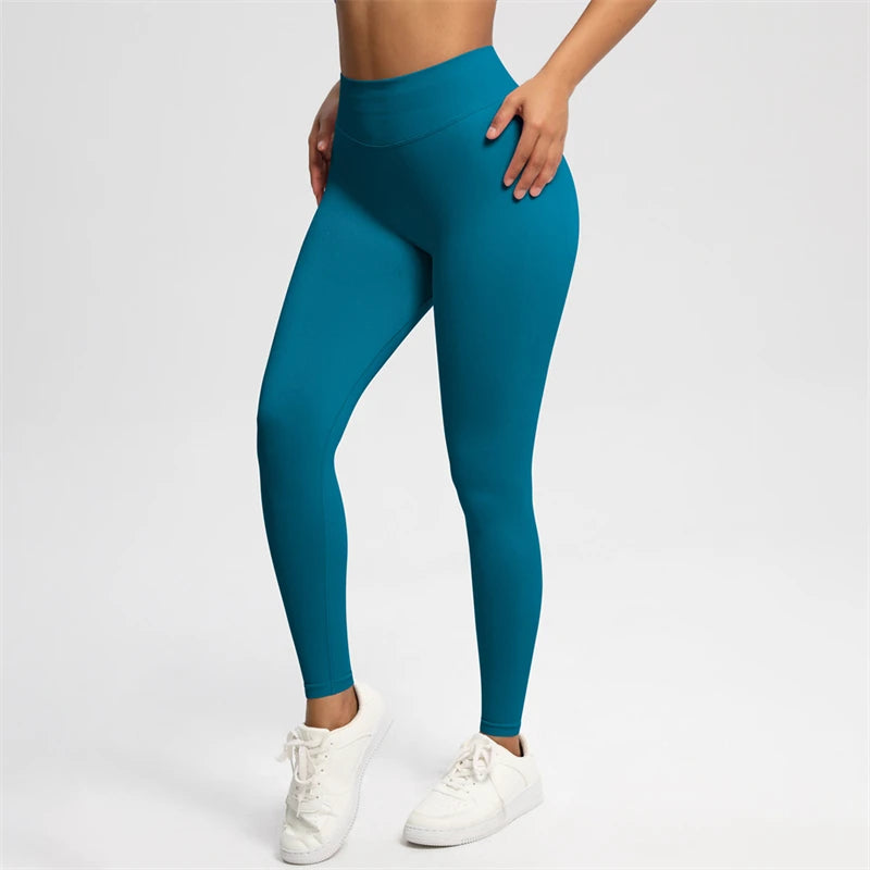 Bum Shaping Leggings Women Seamless Sports Yoga Pants Low Ribbed Band Gym clothes Fitness Workout Scrunch Butt Tight