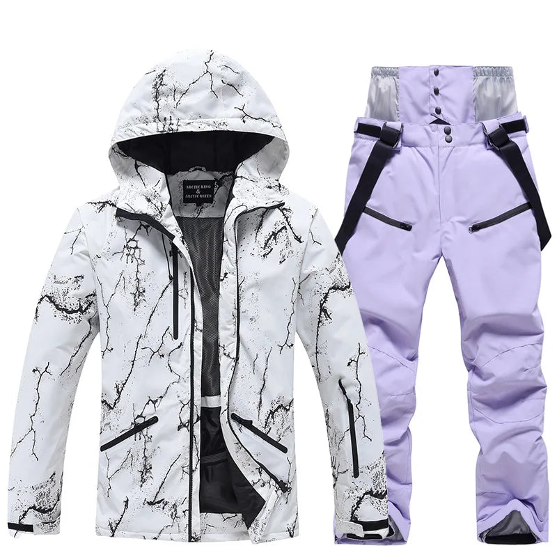 New Fashion, Men's and Women's, Ski Suit Sets, Waterproof, Snow Costume, Ski Jacket and Pant Set, Outdoor Clothing, Snowboarding