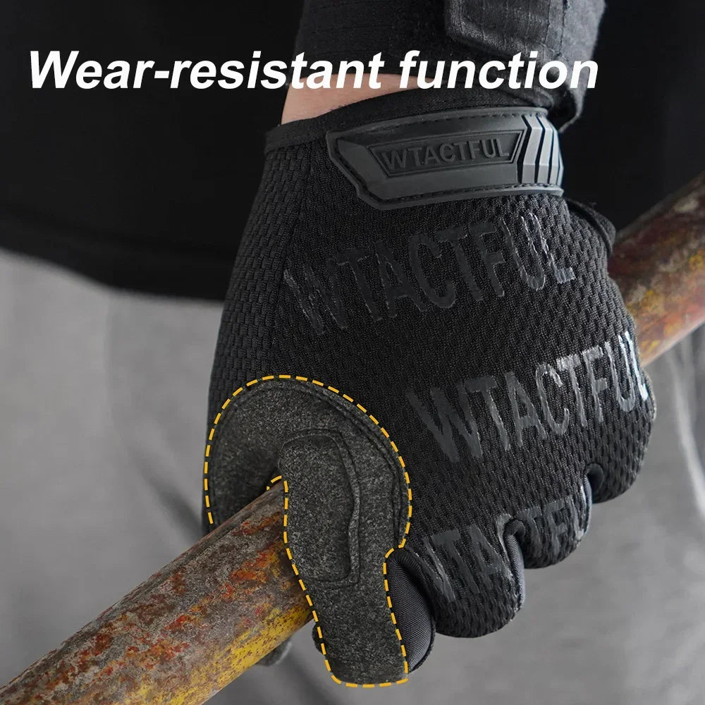 Outdoor Tactical Camouflage Mittens Paintball Combat Non-Slip Cycling Fishing Hunting Breathable Full Finger Gloves Men Women