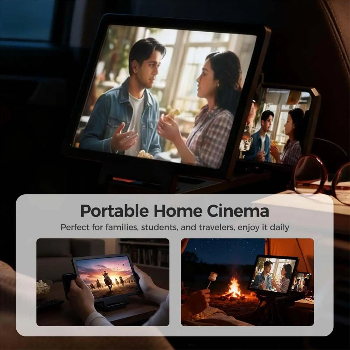 Portable Phone Screen Magnifier for Daily Reading Learning Movie Streaming Enlarged Screen Phone Stand Bracket Tool