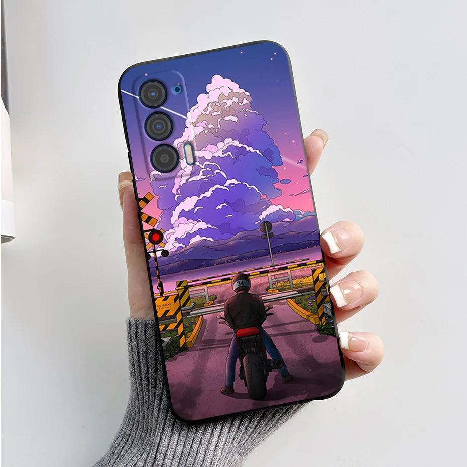 Silicon Case For Motorola Edge (2021) / Edge 5G UW (2021) Fashion Marble Pattern Soft TPU Phone Cases For Edge 2021 XT2141 Funda