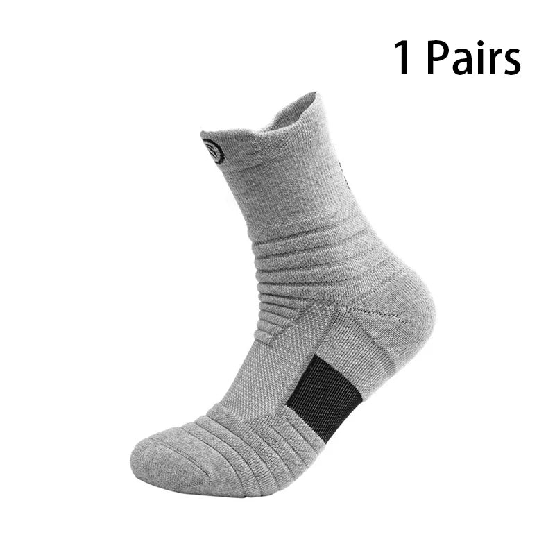 Men's Socks Compression Stockings Breathable Basketball Sports Cycling Socks Moisture Wicking High Elastic Tube Sport Socks