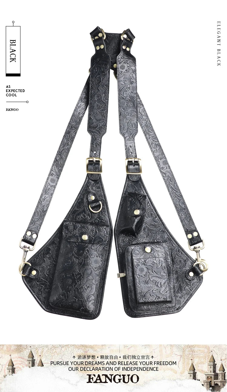 Genuine Leather Anti-Theft Underarm Shoulder Bag Armpit Tactically Bag For Men Shoulder Holsters Storage Pack