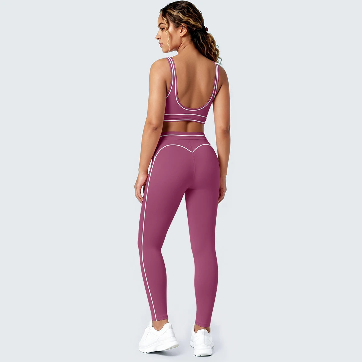 Women Fitness Yoga Sports Set Sexy Beautiful Back Yoga Bra Workout Top Summer Running Sports Bra High Waisted Push Up Yoga Pants