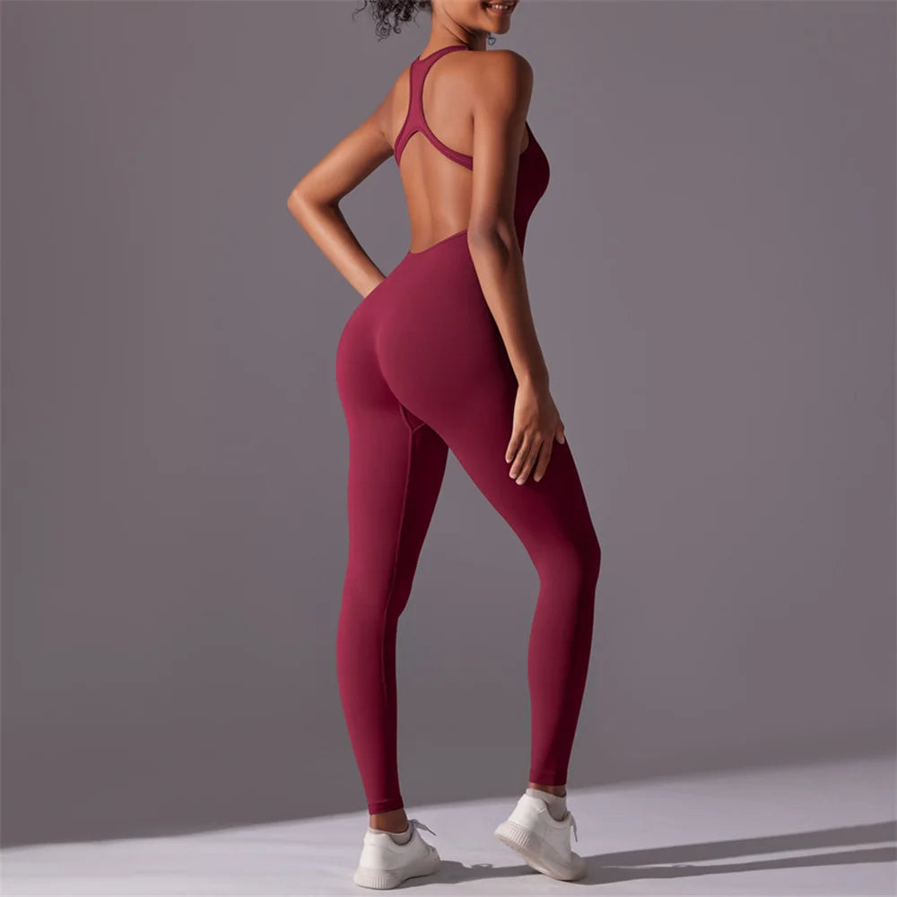 Women Training Yoga Set Sportswear Women Sports Jumpsuit Fitness Rompers Female Push Up Gym Workout Clothes Bodysuits XP287