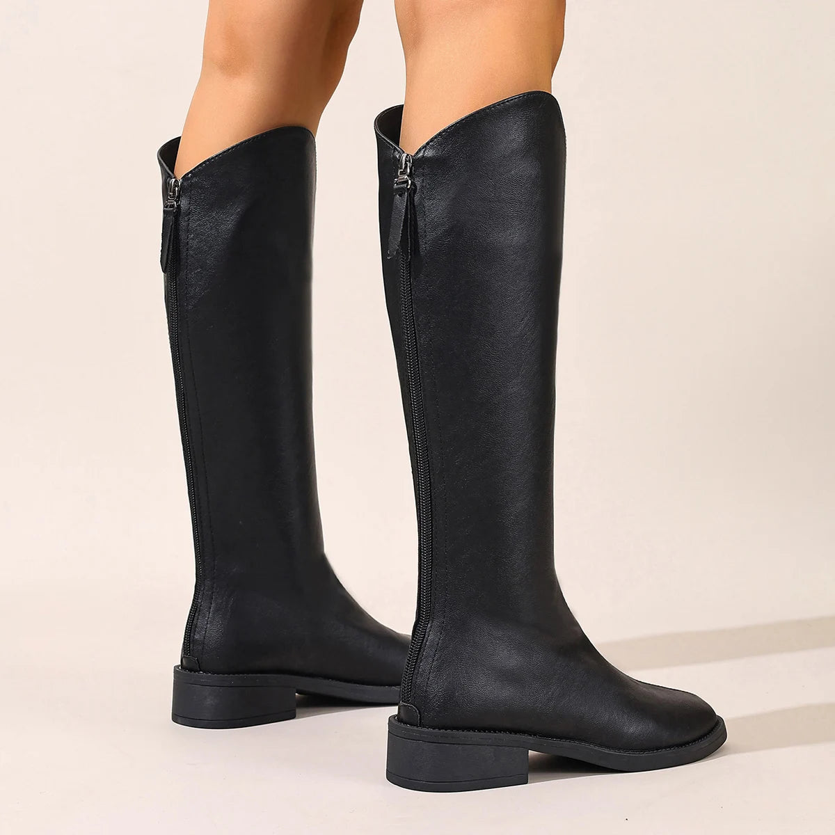 Spring and Autumn Round Toe Sexy/comfortable Knee High Boots Fashionable New Warm Plus Size Women's Casual Fashion Boots