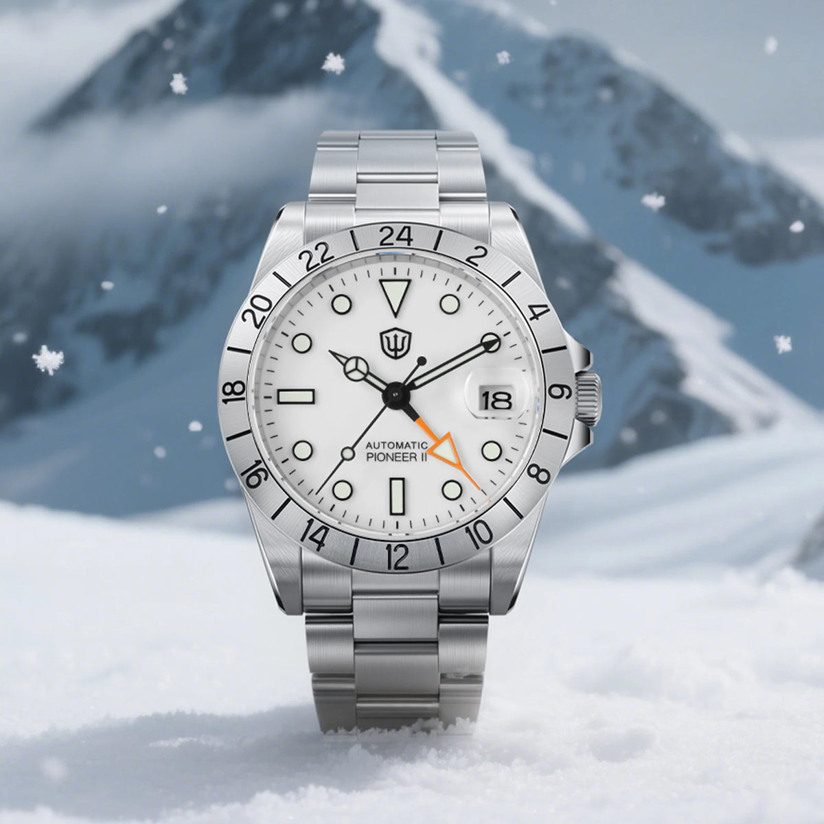 Watchdives WD16570 V2 Pioneer Watch NH34 Automatic Movement Sapphire Crystal 20Bar Waterproof Luminous 37mm GMT Watches
