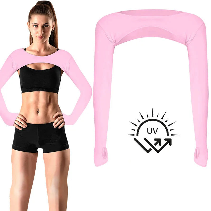 2025 Hot Cycling UV Arm Cover Sleeve Shawl Driving Cycling Cropped Cape Sports Gloves Outdoor Activities Running Fishing Sleeves