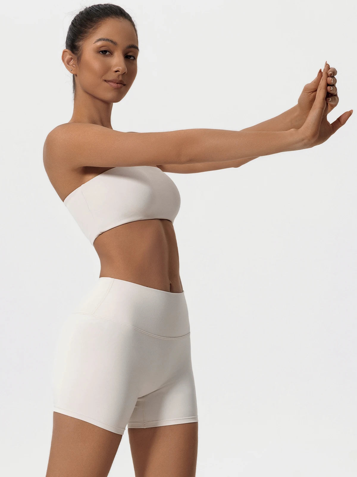 Summer Two Piece Fitness Sports Set Women Workout Yoga Outfit Strapless Bra Woman 2Ps Gym Crop Top Deportivos Mujer Gym Suits