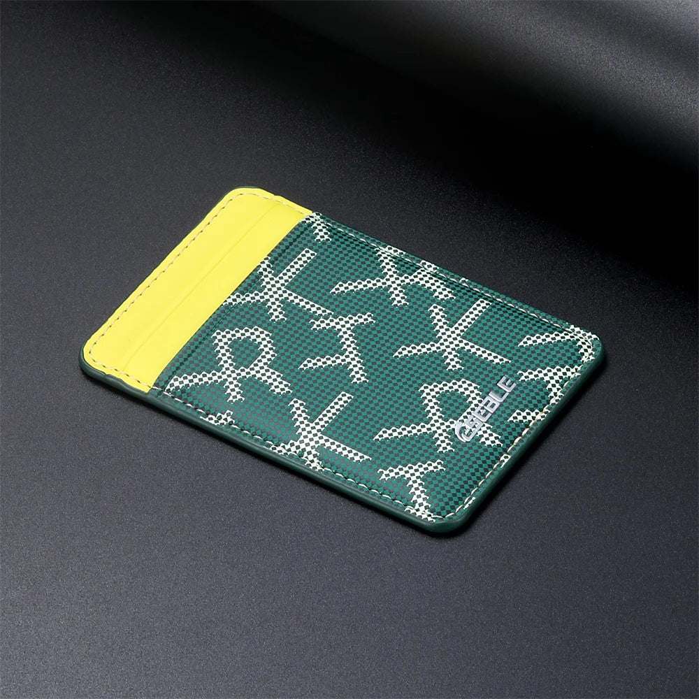 For Magsafe Leather Wallet Letter Texture Cellphone Card Holder For IPhone 18 17 16 15 14 13 Pro Max Plus Magnetic Card Holder