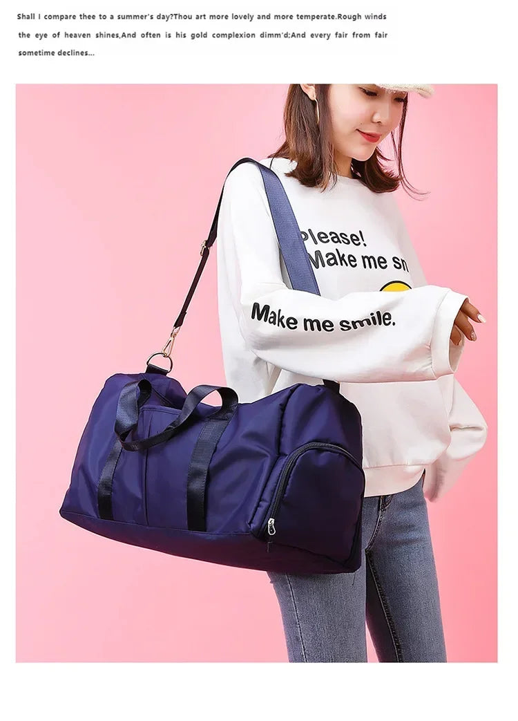 Training Yoga Sporttaschen Fitness Gym Taschen Nass Trocken Separate Gepäcktasche mit separatem Schuhfach Reisetasche Handtasche