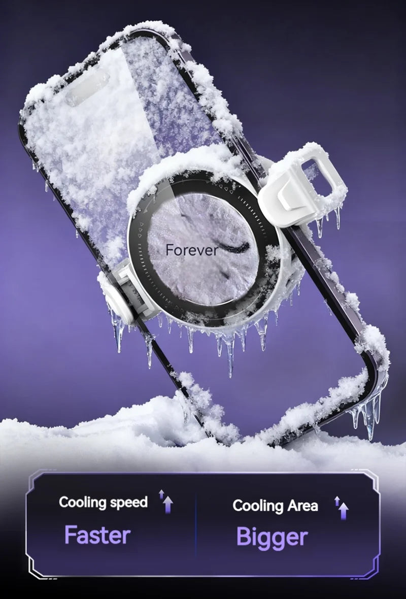Semiconductor Magnetic Cooler With Temperature Display Radiator Fast Heat Dissipation for Phones Gaming Tablet Cooling Pad
