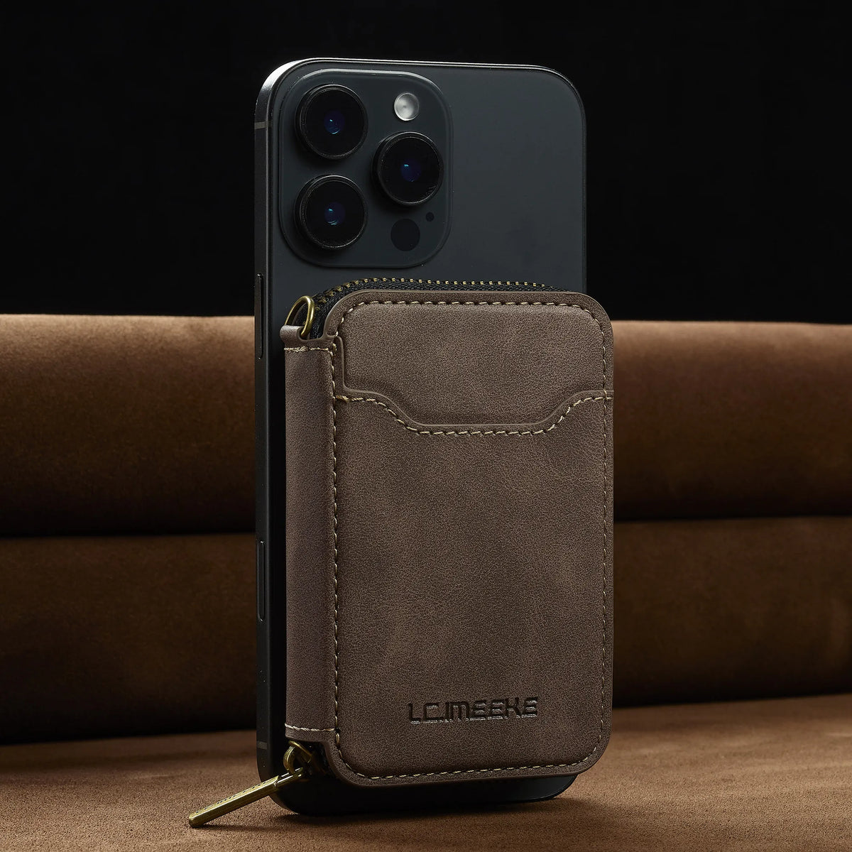 Magnetic Attraction Zipper Leather Card Slot Wallet for iPhone 17 Samsung Galaxy Google Xiaomi Phone MagSafe Magnetic Phone Bag