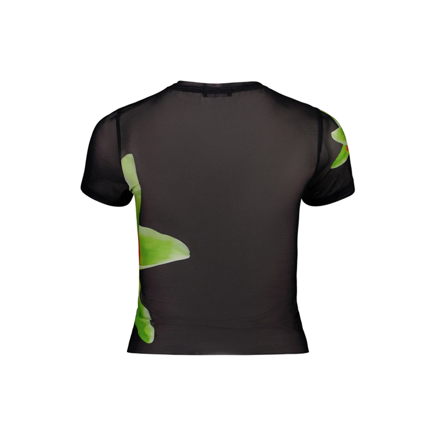 Damen Y2K 2-teiliges Traf-Sommer-Outfit-Set mit Blumendruck, durchsichtiges Netz, kurzärmeliges T-Shirt und Minirock, Streetwear