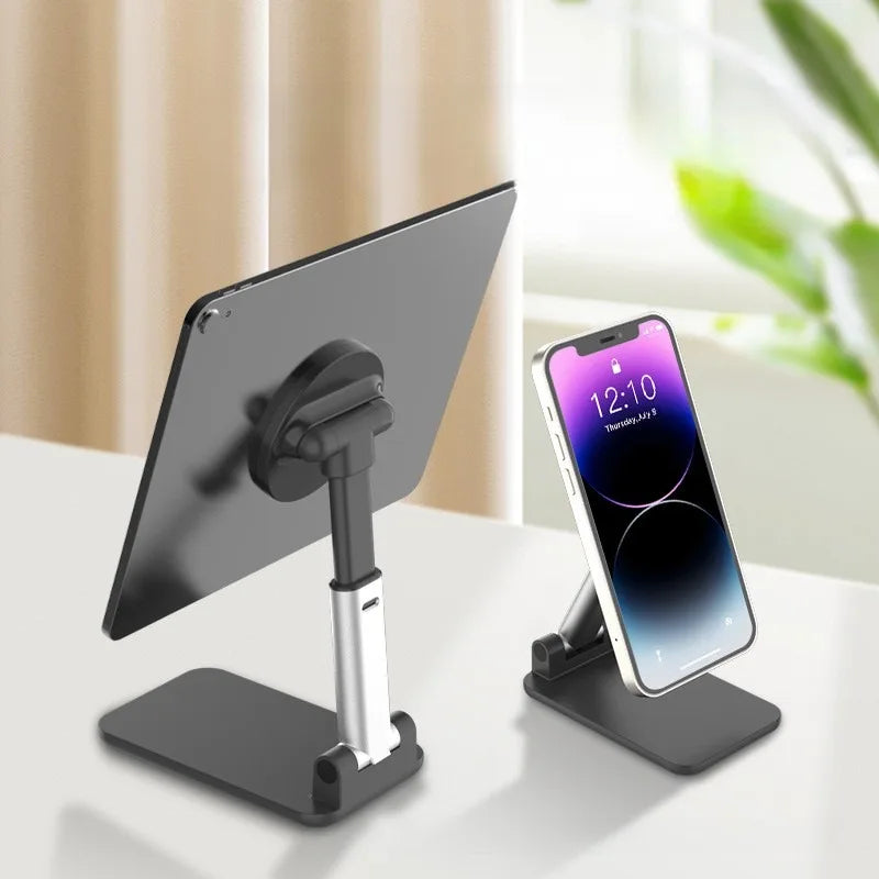 Magnetic Flexible Adjustable Phone Stand Foldable Portable Desktop Mount Holder for All Smartphones with Tight Clip Accessories