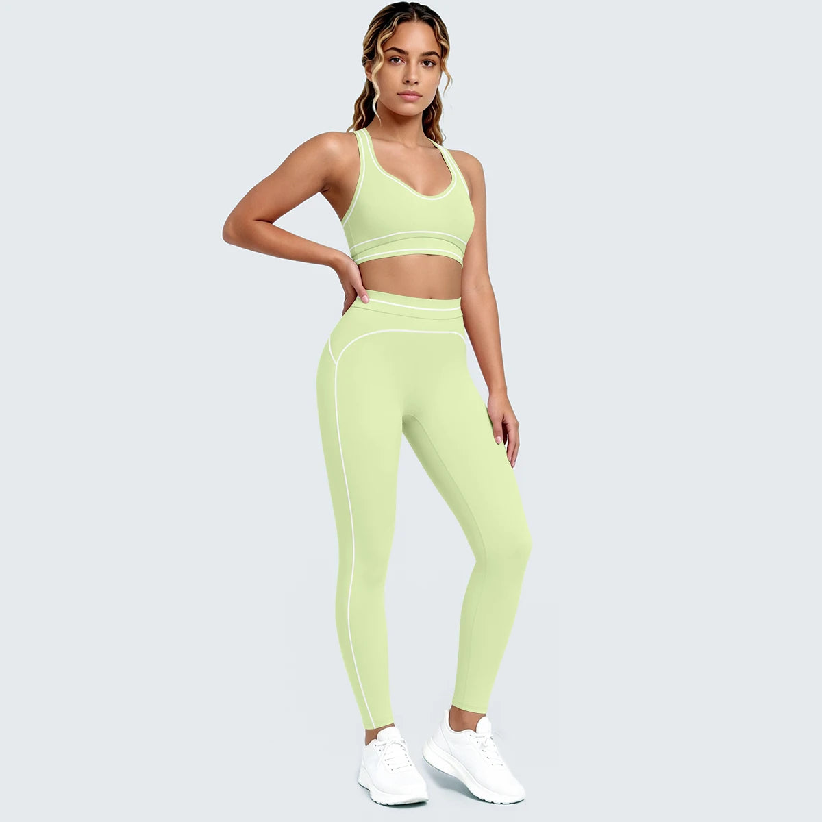 Women Fitness Yoga Sports Set Sexy Beautiful Back Yoga Bra Workout Top Summer Running Sports Bra High Waisted Push Up Yoga Pants