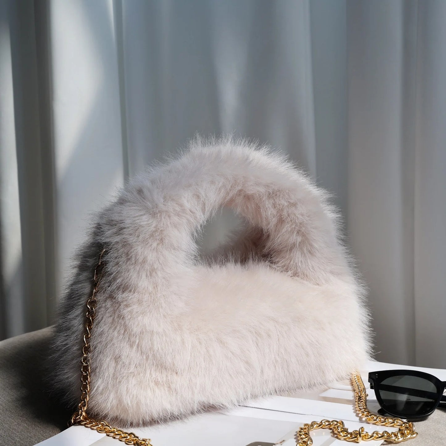 Winter Leopard Plush Handbags for Women Luxury Faux Fur Female Hobos Crossbody Bags Large Capacity Furry Clutch Shoulder Bag