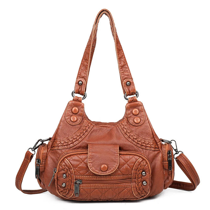 Luxury Designer Handbag Soft Leather Handbags Women Fashion Shoulder Messenger Bags For Women 2024 New Ladies Travel Tote Bag Sa