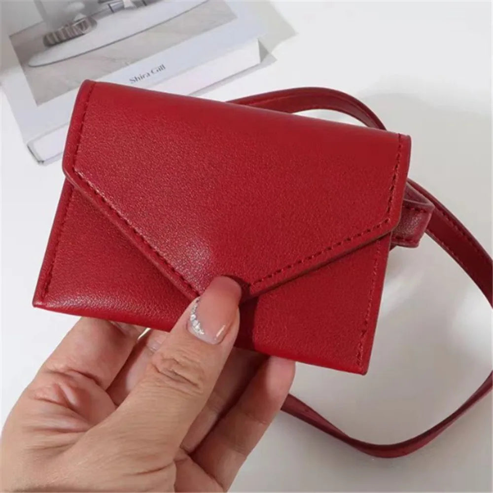 Leather Waist Belt Bag For Women Crossbody Waist Purse Fanny Pack Evening Clutch Mini Handbag Detachable Leather Waist Packs