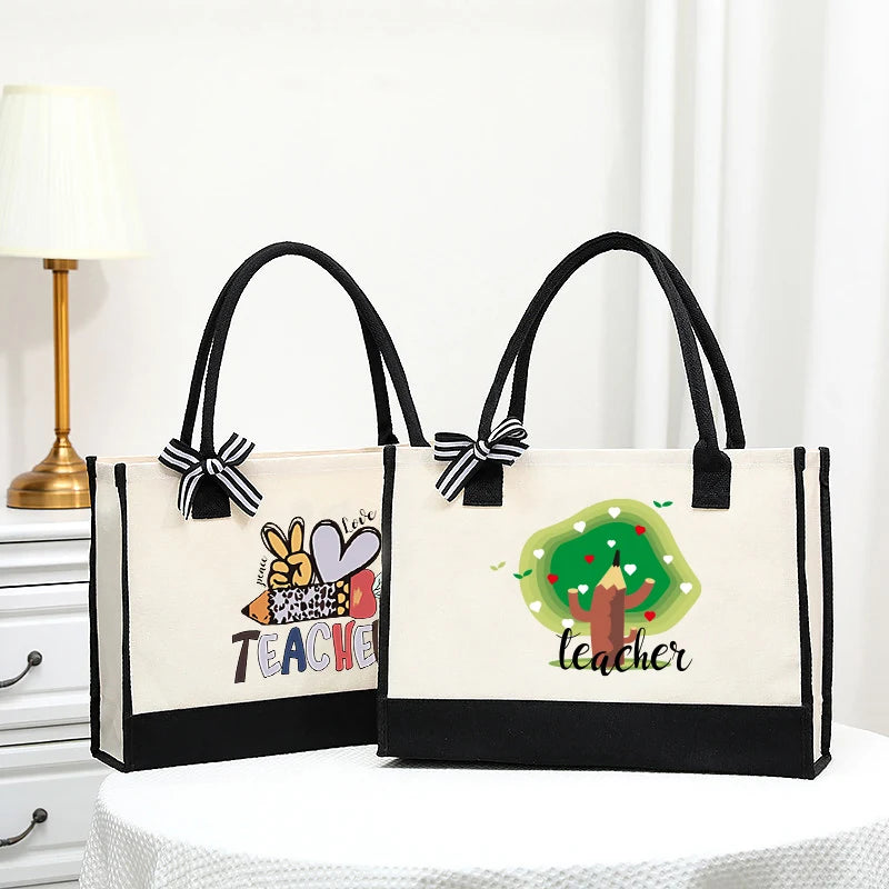 Daily portable unisex large handbag, large capacity personalized printing shoulder hand carry tote bag