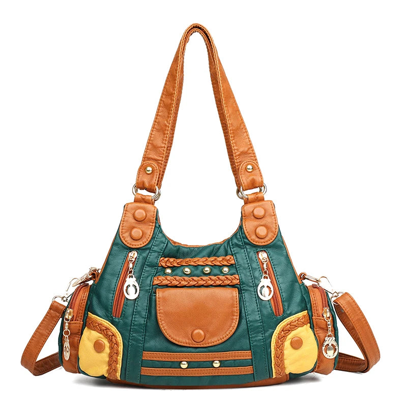 Luxury Designer Handbag Soft Leather Handbags Women Fashion Shoulder Messenger Bags For Women 2024 New Ladies Travel Tote Bag Sa